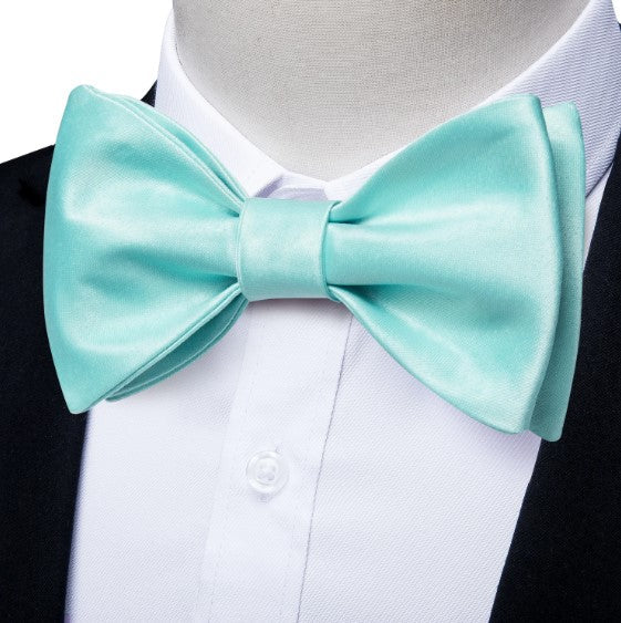 Fashion Silk Bow Tie Set with Pocket Square & Cufflinks - GentCrest