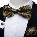 GentCrest Black Paisley Bowtie Set - Image 1