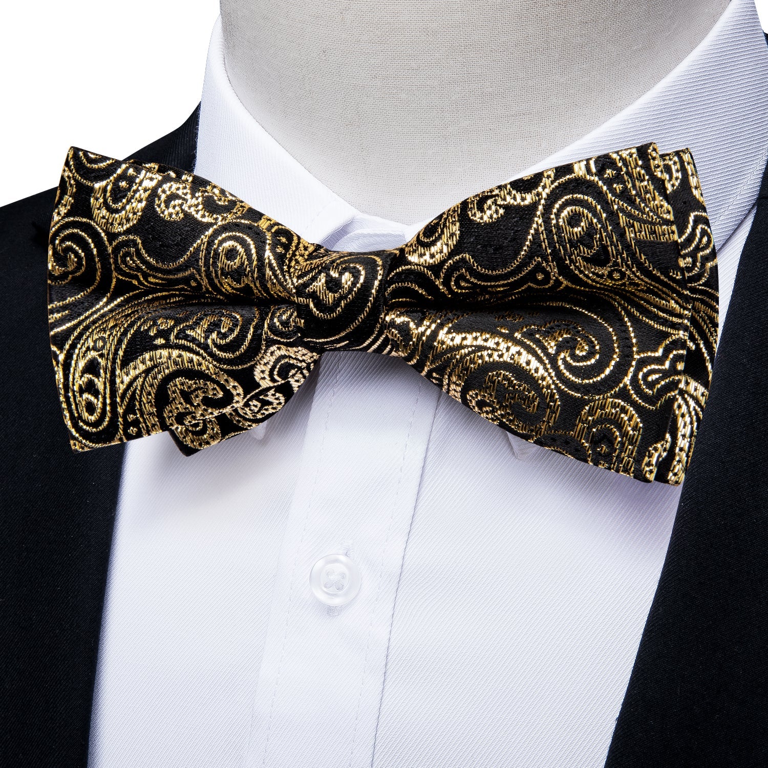 GentCrest Black Paisley Bowtie Set - Image 2