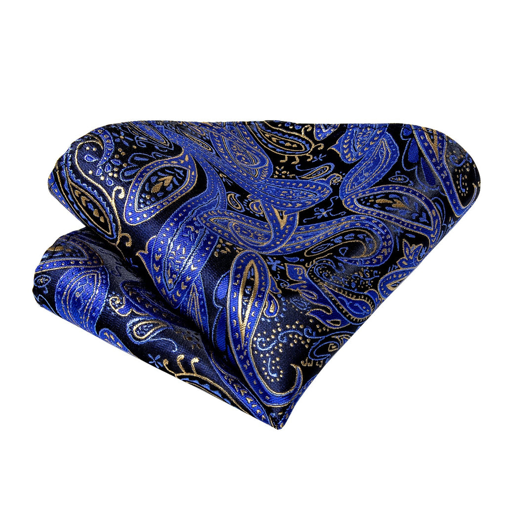 GentCrest Blue Paisley Tie Hanky Cufflinks Set - Image 5