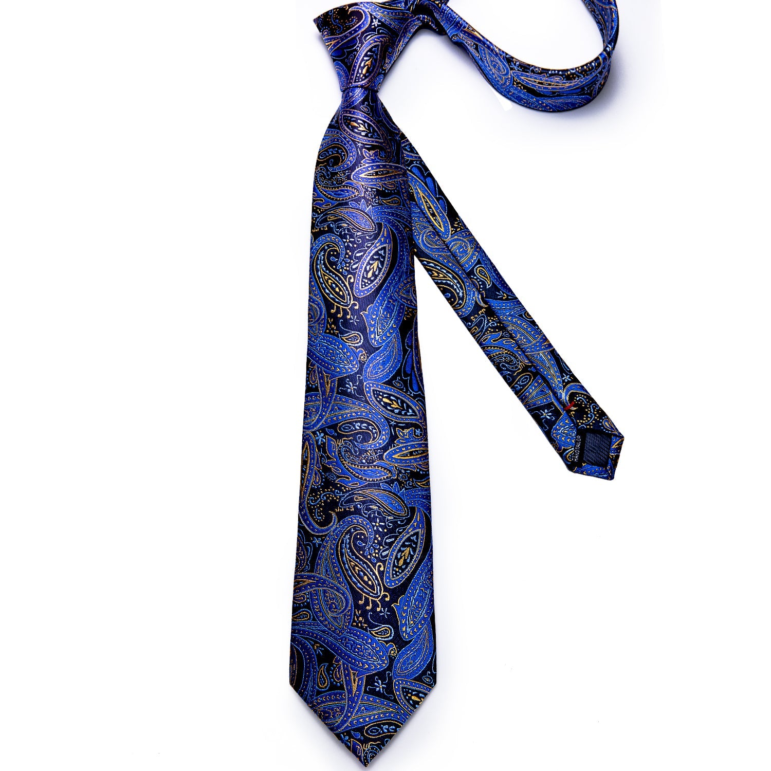 GentCrest Blue Paisley Tie Hanky Cufflinks Set - Image 4