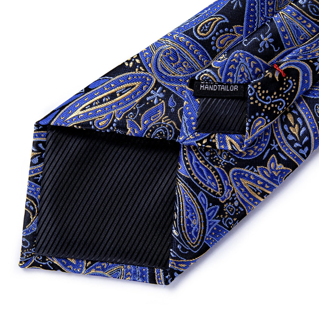 GentCrest Blue Paisley Tie Hanky Cufflinks Set - Image 6