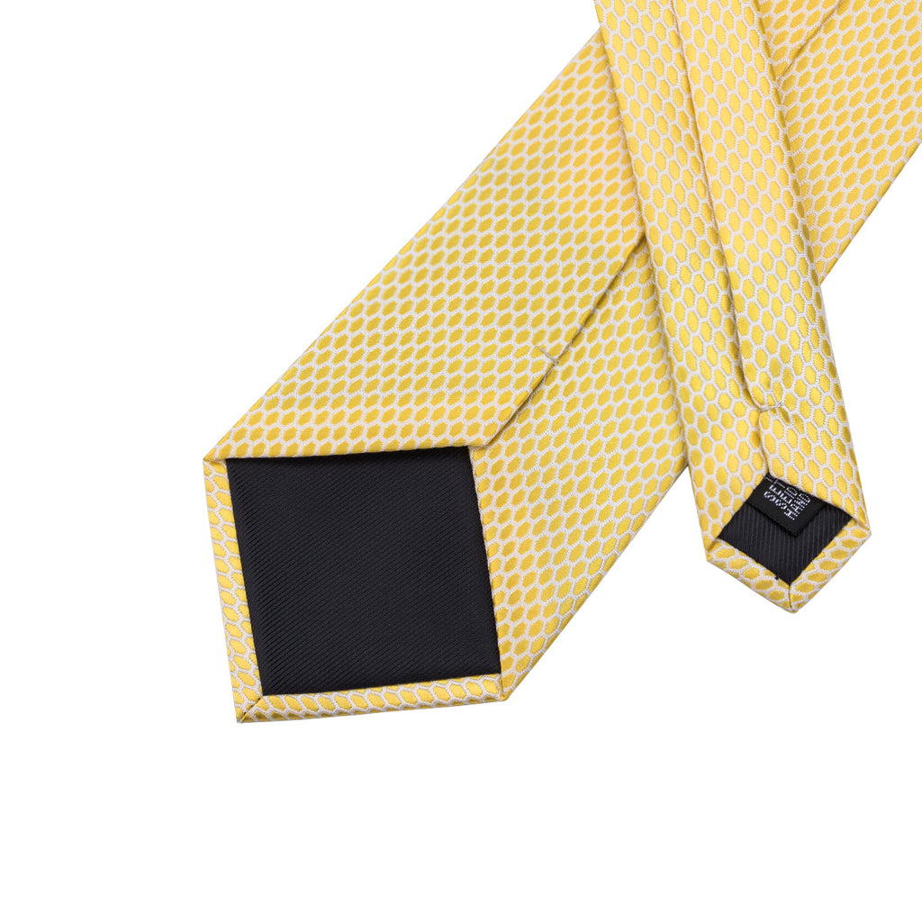 GentCrest White Plaid Tie Hanky Cufflinks Set - Image 6