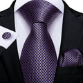 GentCrest Purple Polka Dot Tie Hanky Cufflinks Set - Image 1