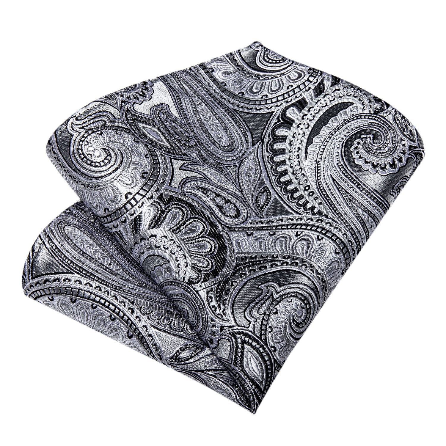 GentCrest White Paisley Tie Hanky Cufflinks Set - Image 5