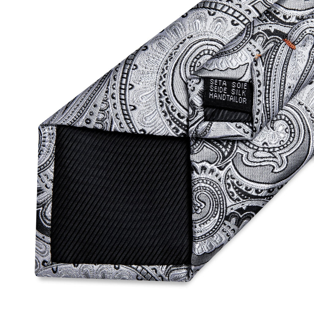 GentCrest White Paisley Tie Hanky Cufflinks Set - Image 6