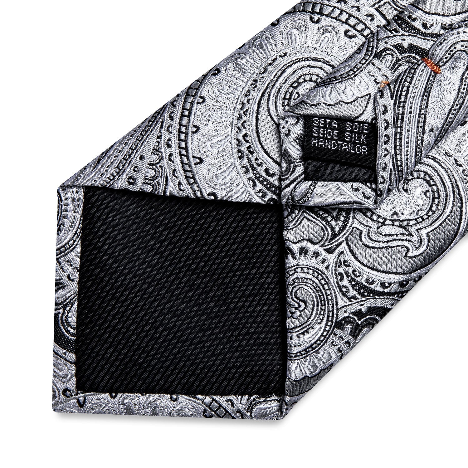 GentCrest White Paisley Tie Hanky Cufflinks Set - Image 6