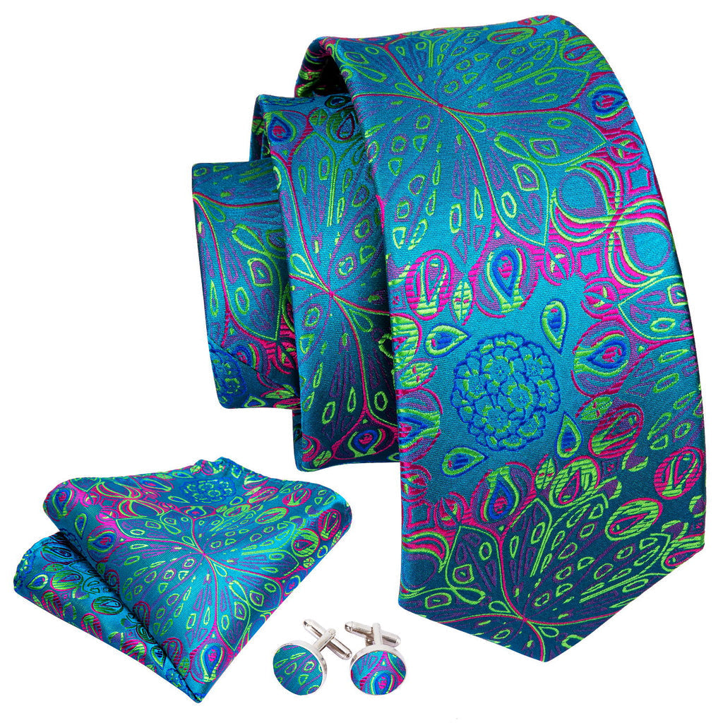 Black Solid Silk Tie Set - GentCrest - View 3
