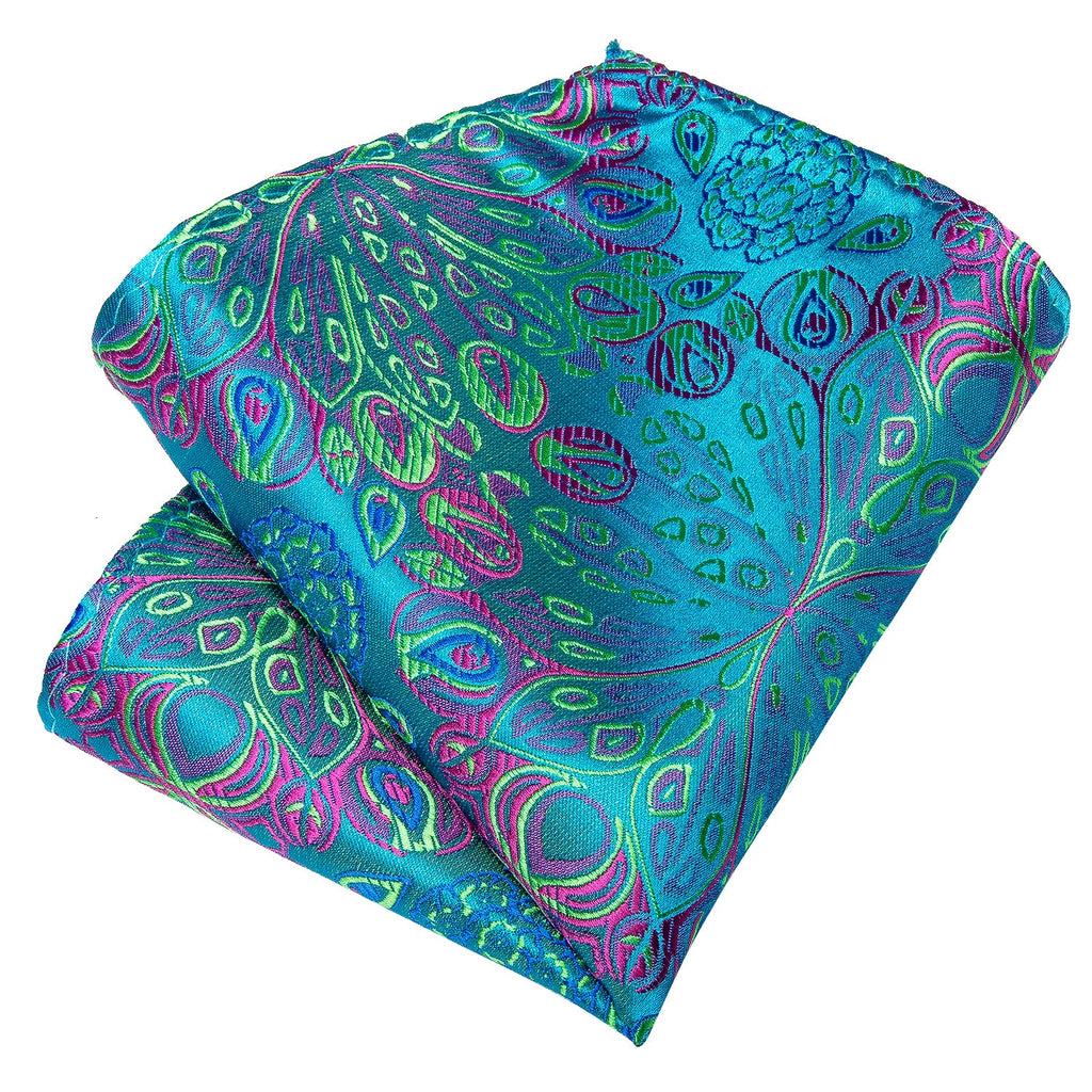 GentCrest Blue Paisley Tie Hanky Cufflinks Set - Image 5