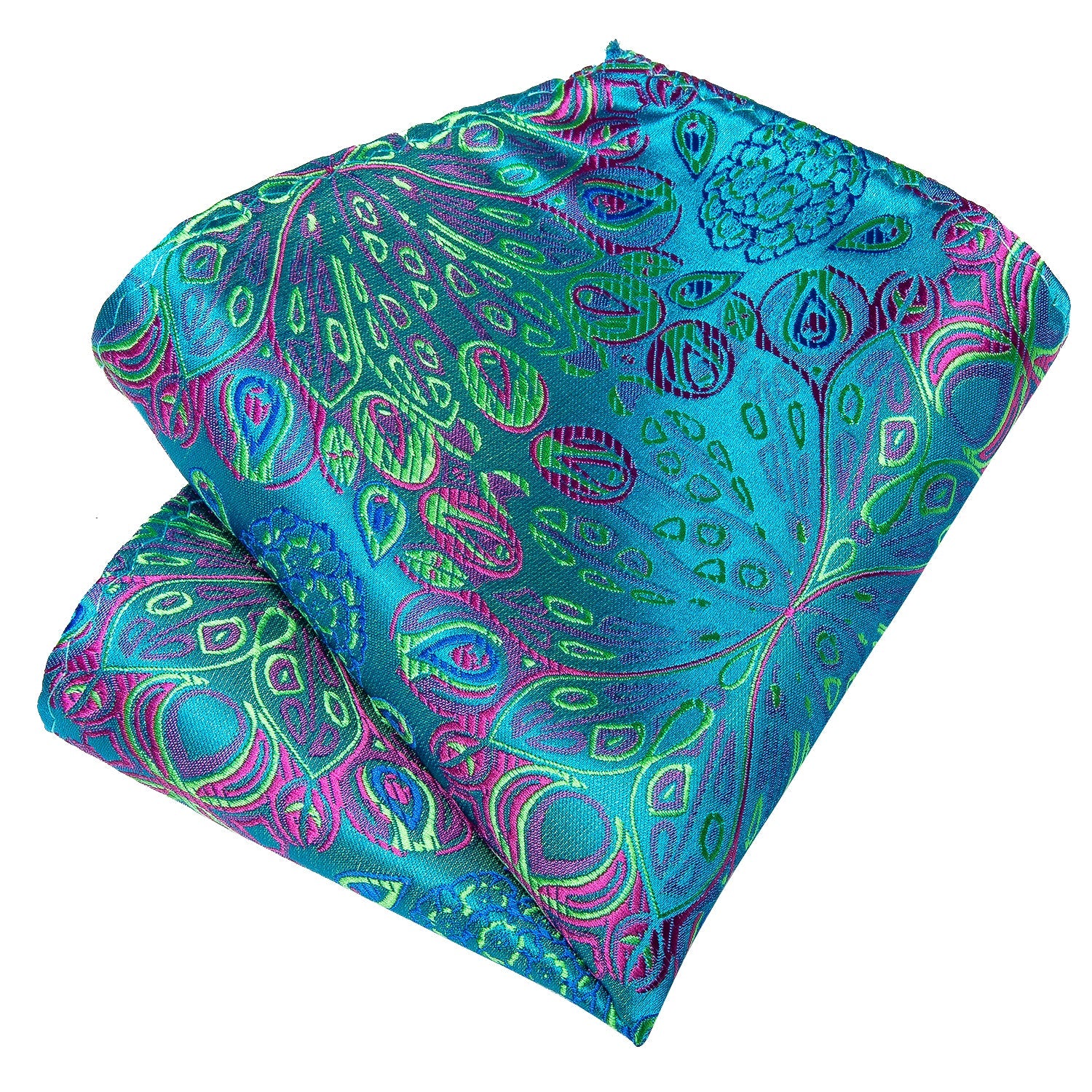 GentCrest Blue Paisley Tie Hanky Cufflinks Set - Image 5