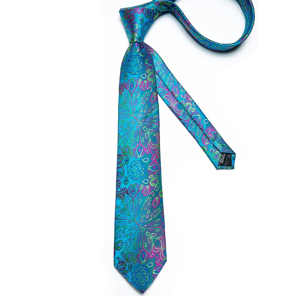 GentCrest Blue Paisley Tie Hanky Cufflinks Set - Image 4