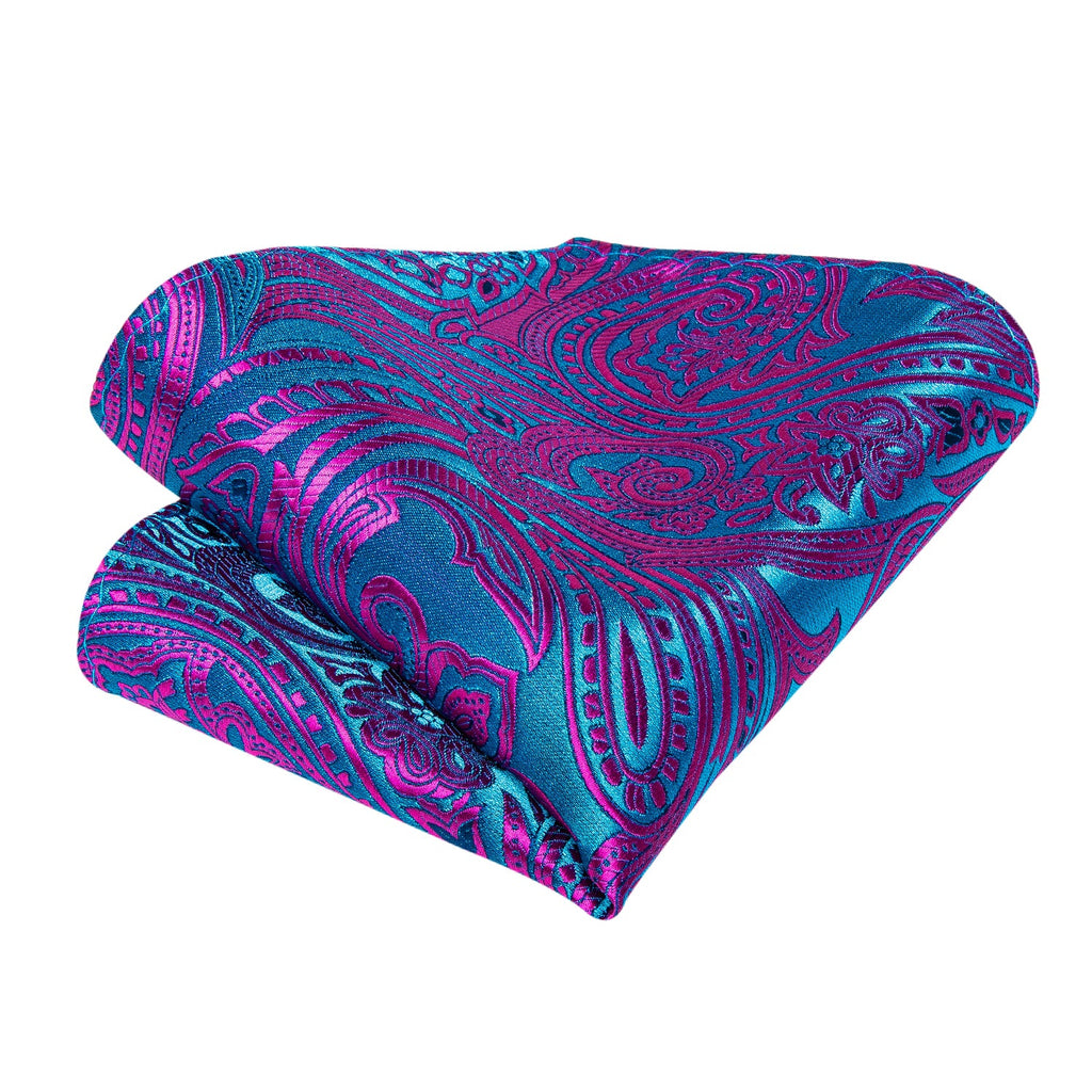 GentCrest Blue Paisley Tie Hanky Cufflinks Set - Image 4