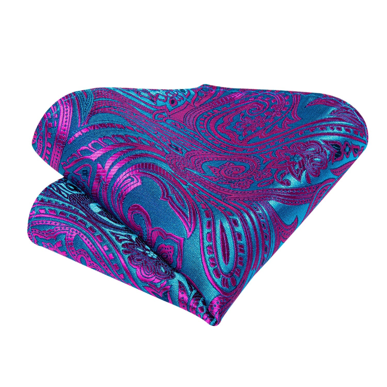 GentCrest Blue Paisley Tie Hanky Cufflinks Set - Image 4