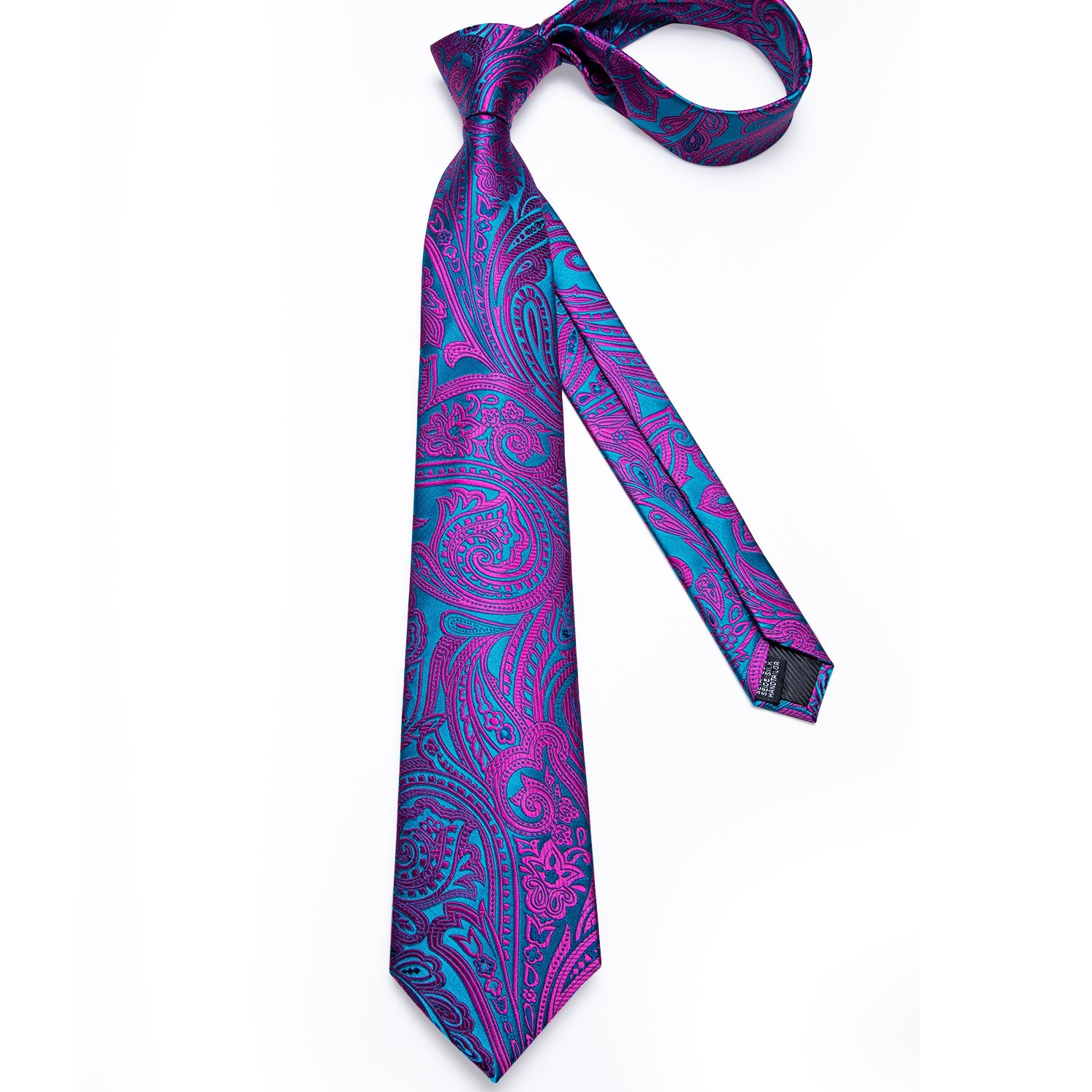GentCrest Blue Paisley Tie Hanky Cufflinks Set - Image 5