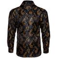 Black and Gold Floral Dress Shirt - GentCrest