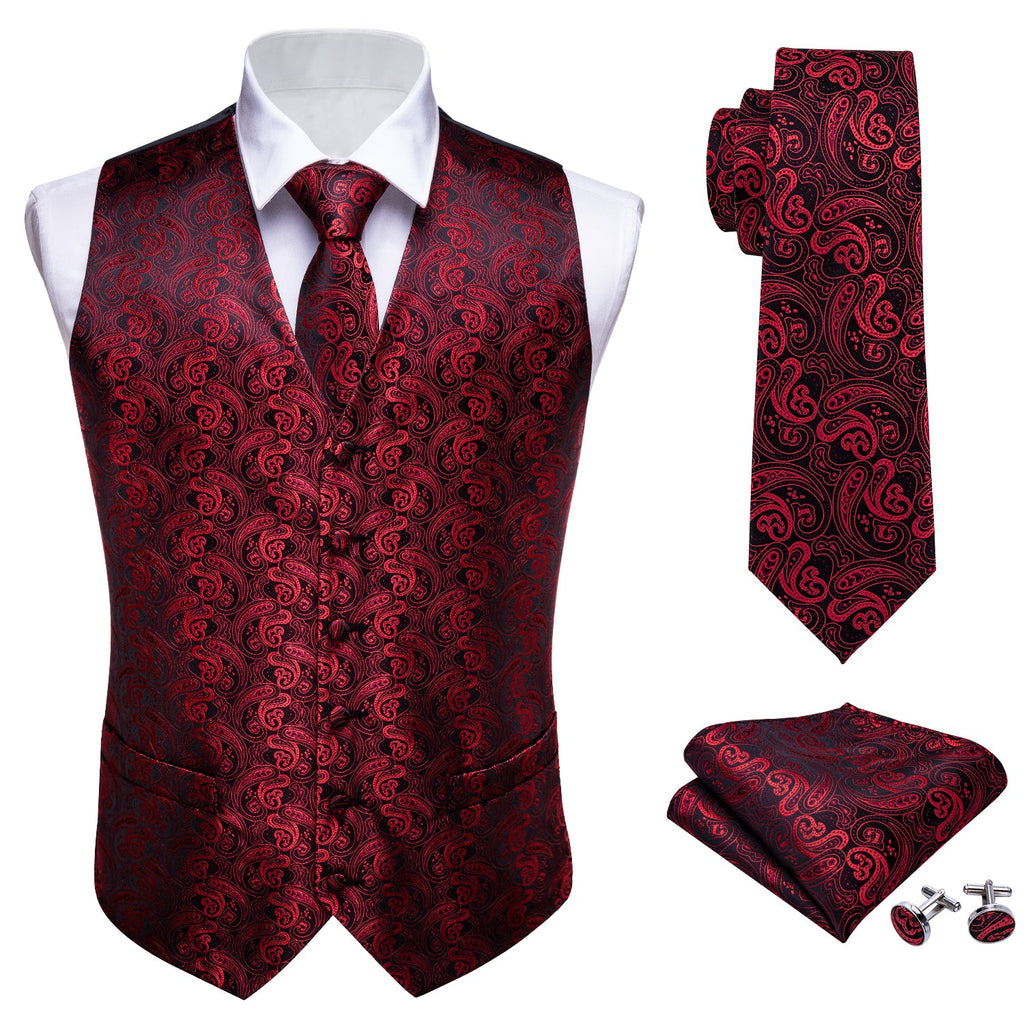 GentCrest Black Paisley Vest Set - Image 2