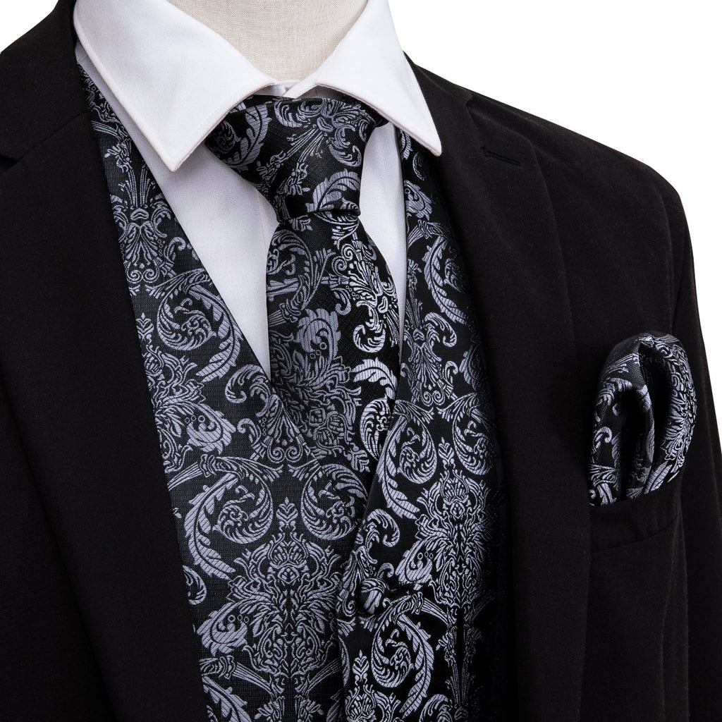 GentCrest Black Paisley Vest Set - Image 1