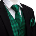 Squares In Green Vest Set - GentCrest