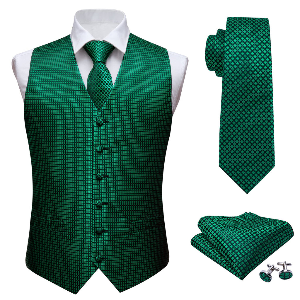 GentCrest Black Plaid Vest Set - Image 5