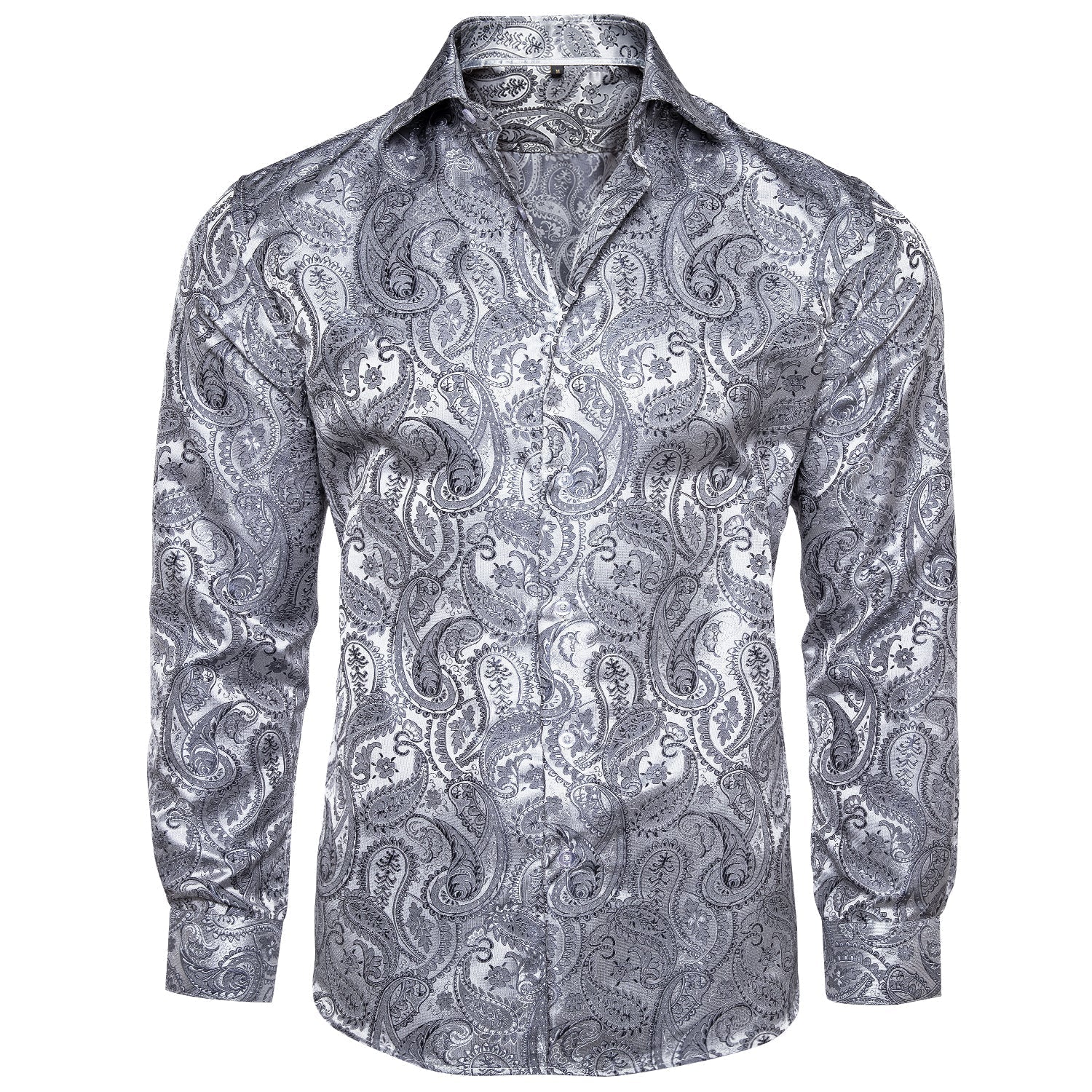 Silver Paisley Dress Shirt - GentCrest