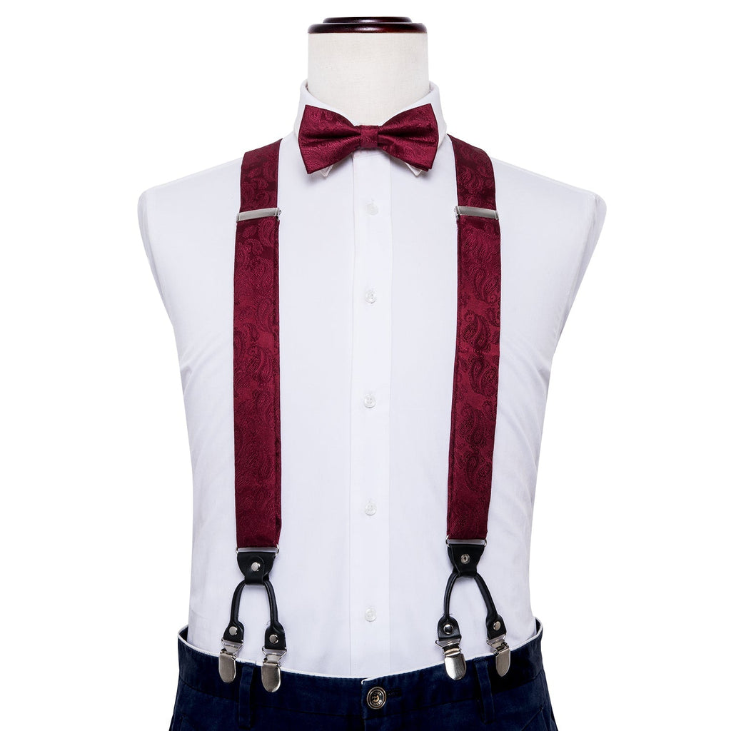 GentCrest Red Paisley Suspenders - Image 5
