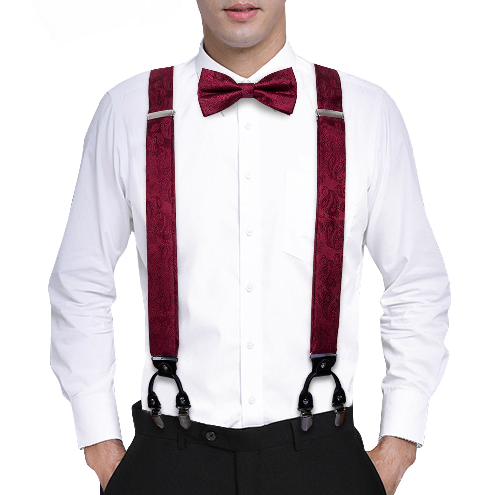 GentCrest Red Paisley Suspenders - Image 4