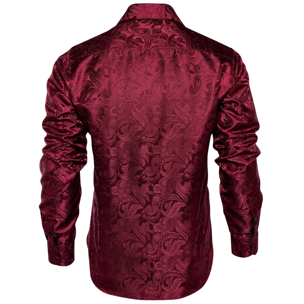 Red Paisley Dress Shirt - GentCrest - View 4