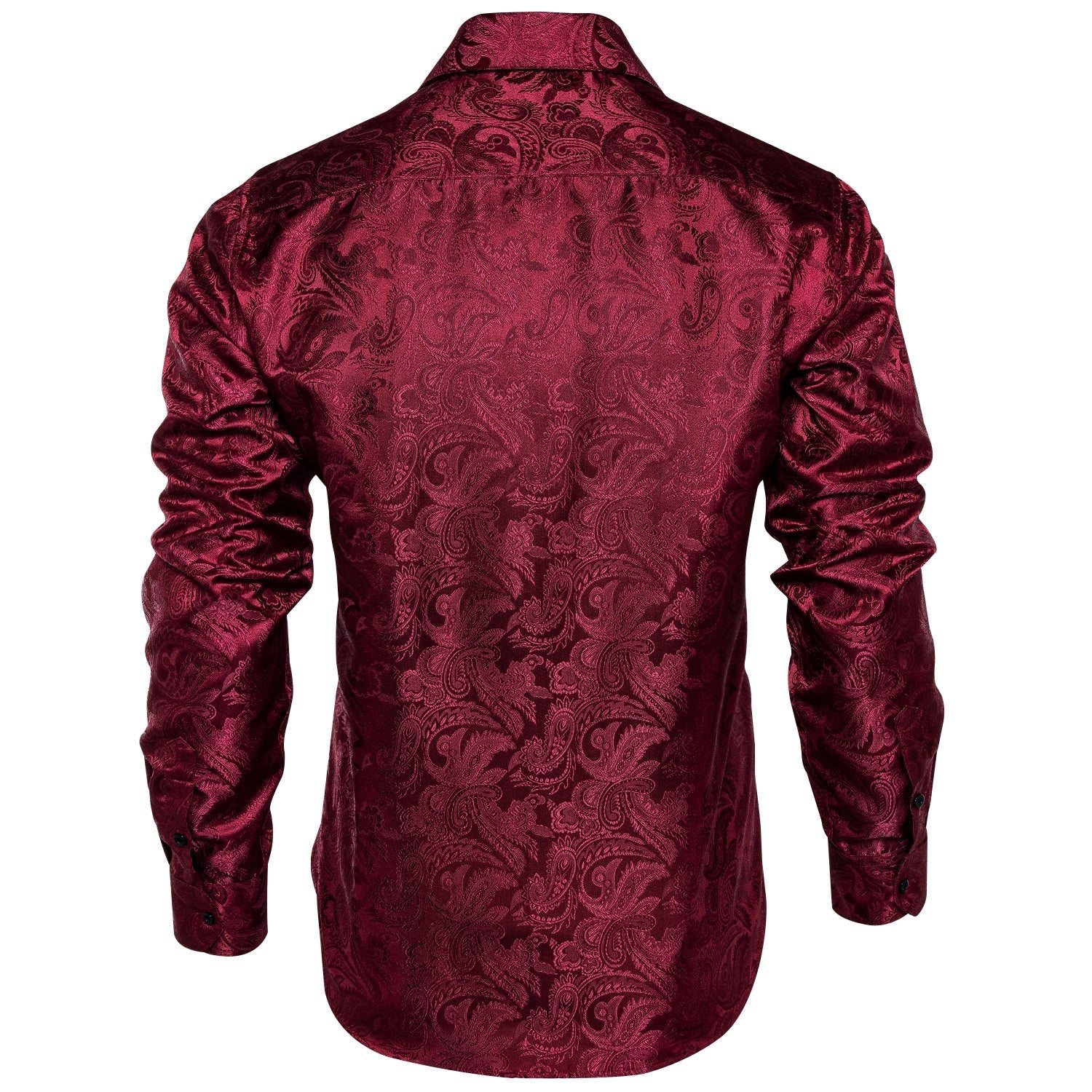 Red Paisley Dress Shirt - GentCrest - View 4