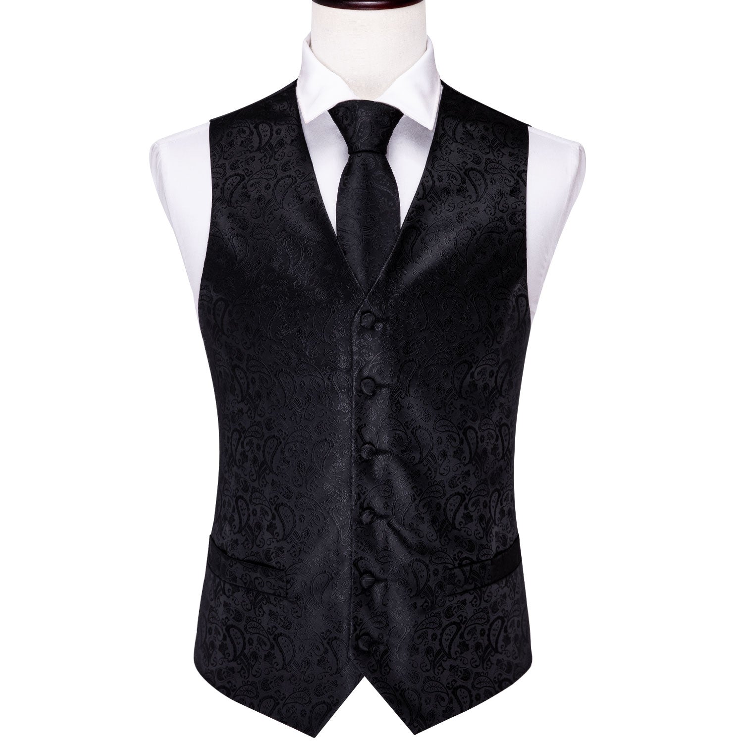 GentCrest Black Paisley Vest Set - Image 4