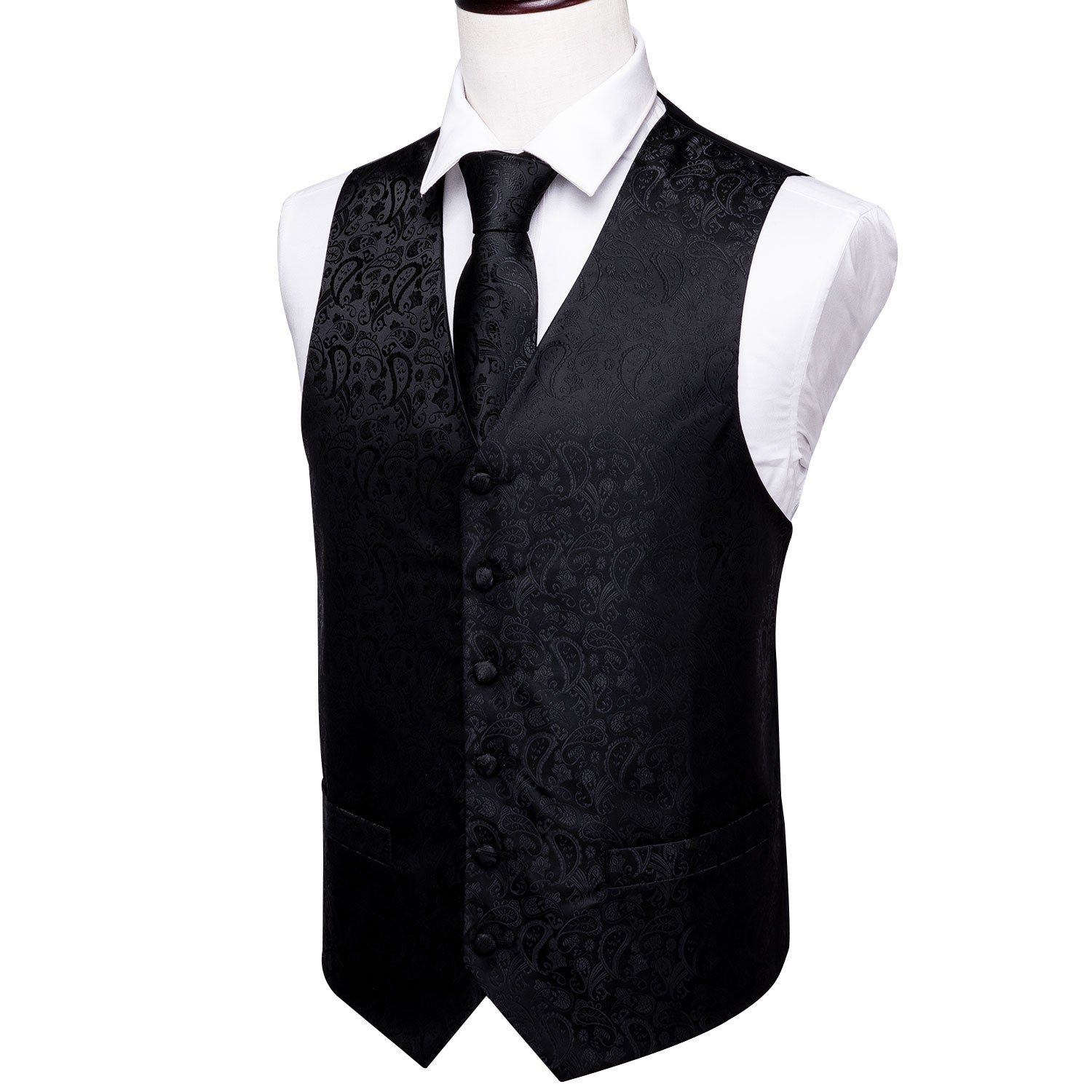 GentCrest Black Paisley Vest Set - Image 3