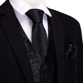 GentCrest Black Paisley Vest Set - Image 1
