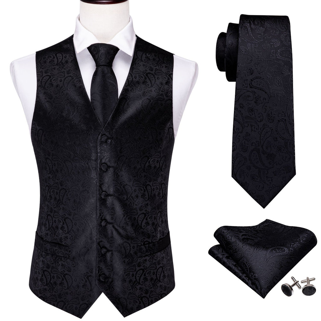 GentCrest Black Paisley Vest Set - Image 2