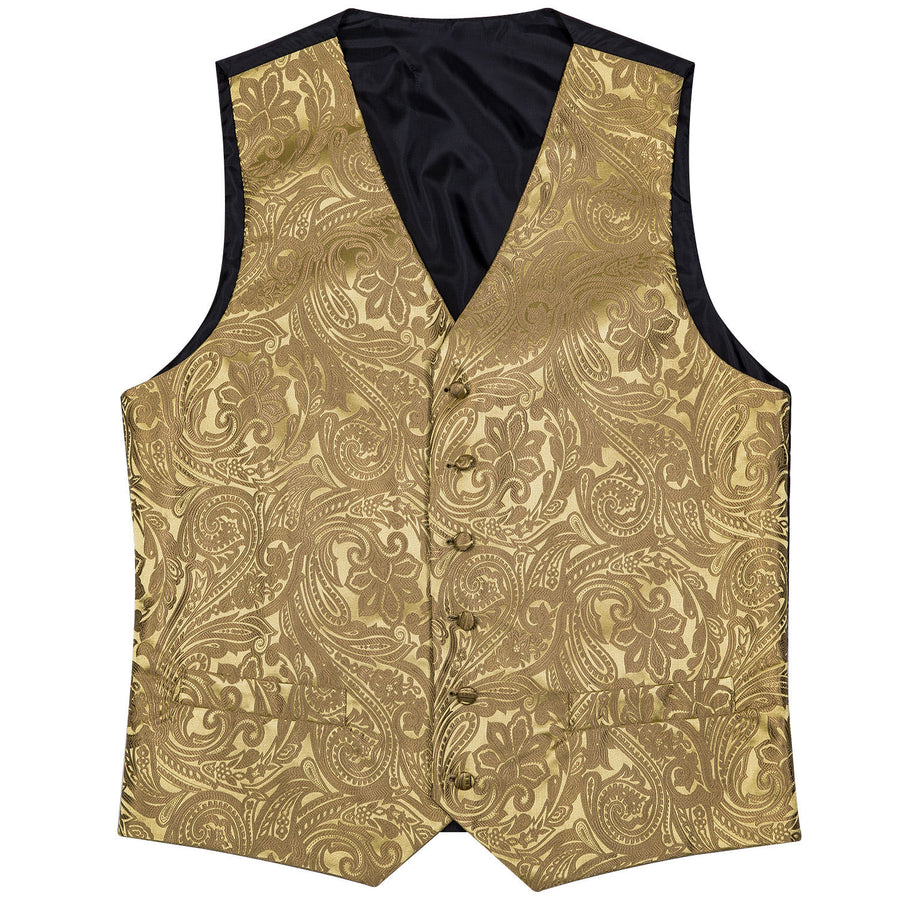 Floral Golden Vest Set - GentCrest - View 2