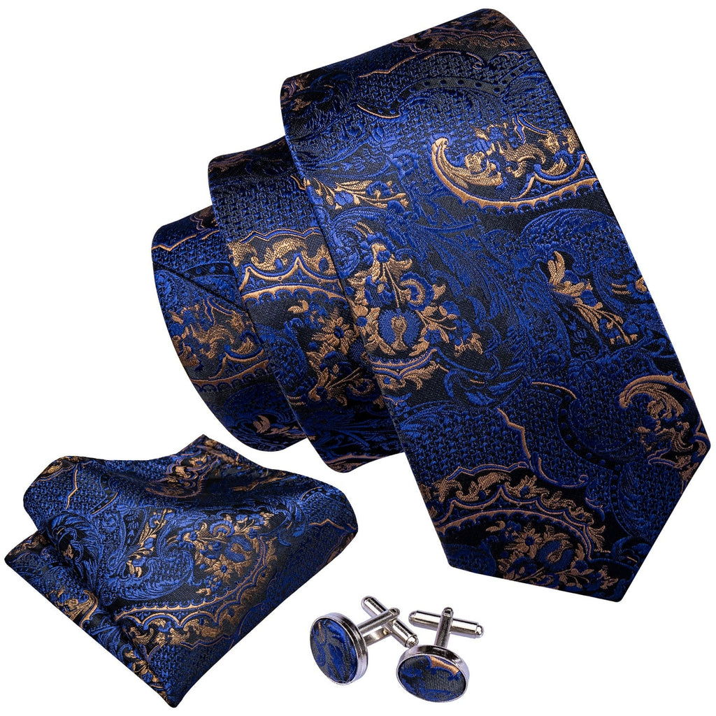Deep Ocean Silk Tie Set - GentCrest - View 2