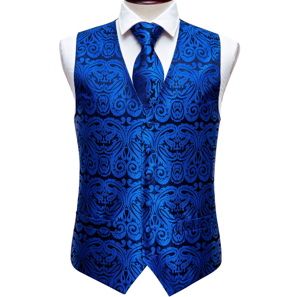 GentCrest Blue Paisley Vest Set - Image 3