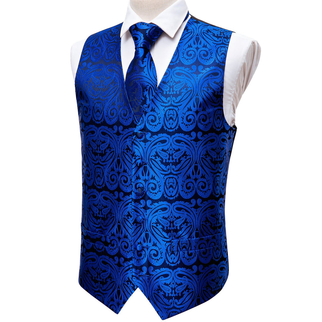 GentCrest Blue Paisley Vest Set - Image 3