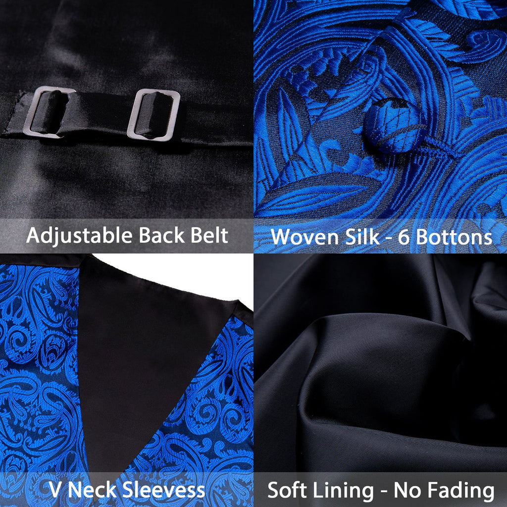 GentCrest Blue Paisley Vest Set - Image 7