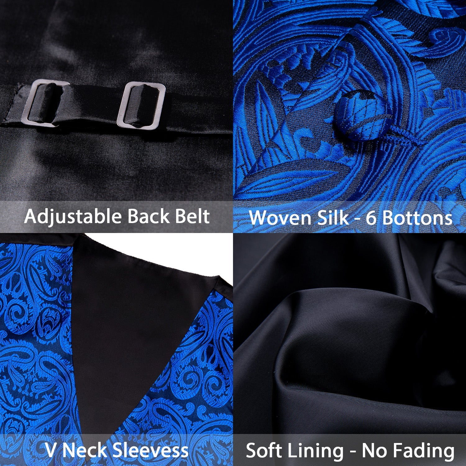 GentCrest Blue Paisley Vest Set - Image 7