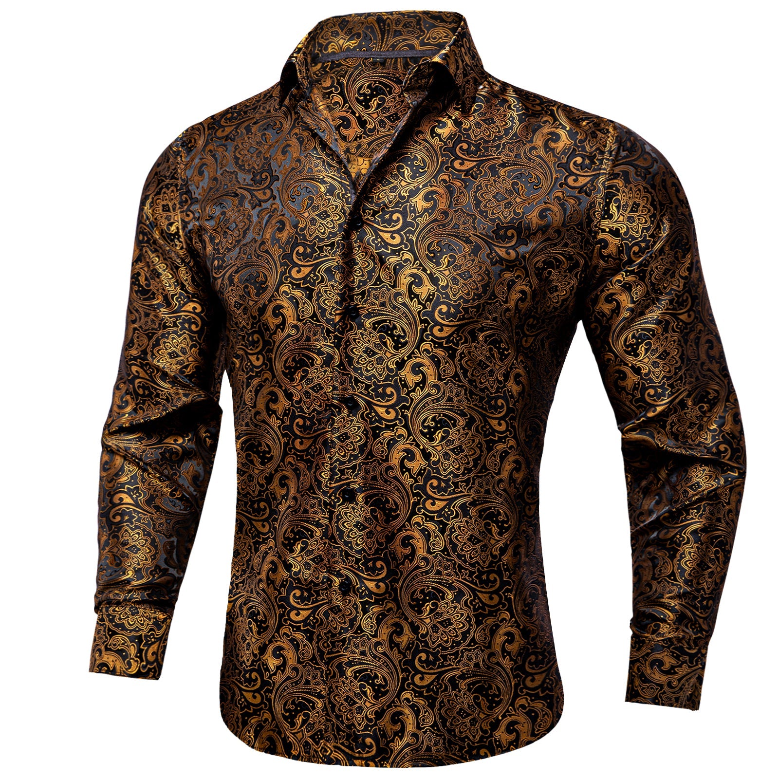 GentCrest Black Floral Shirt - Image 1