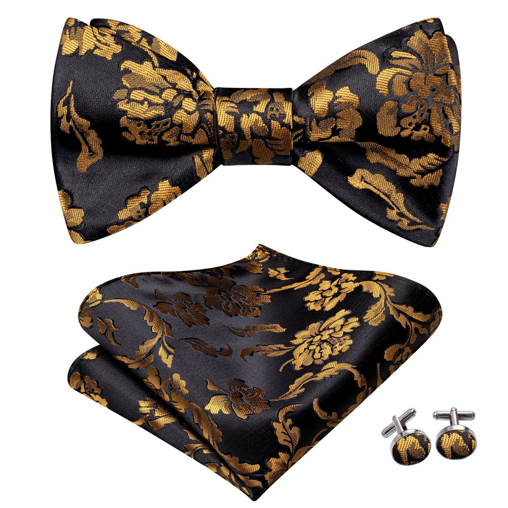 GentCrest Black Floral Bowtie Set - Image 2