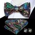 GentCrest Blue Paisley Bowtie Set - Image 1