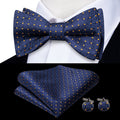 GentCrest Blue Plaid Bowtie Set - Image 1