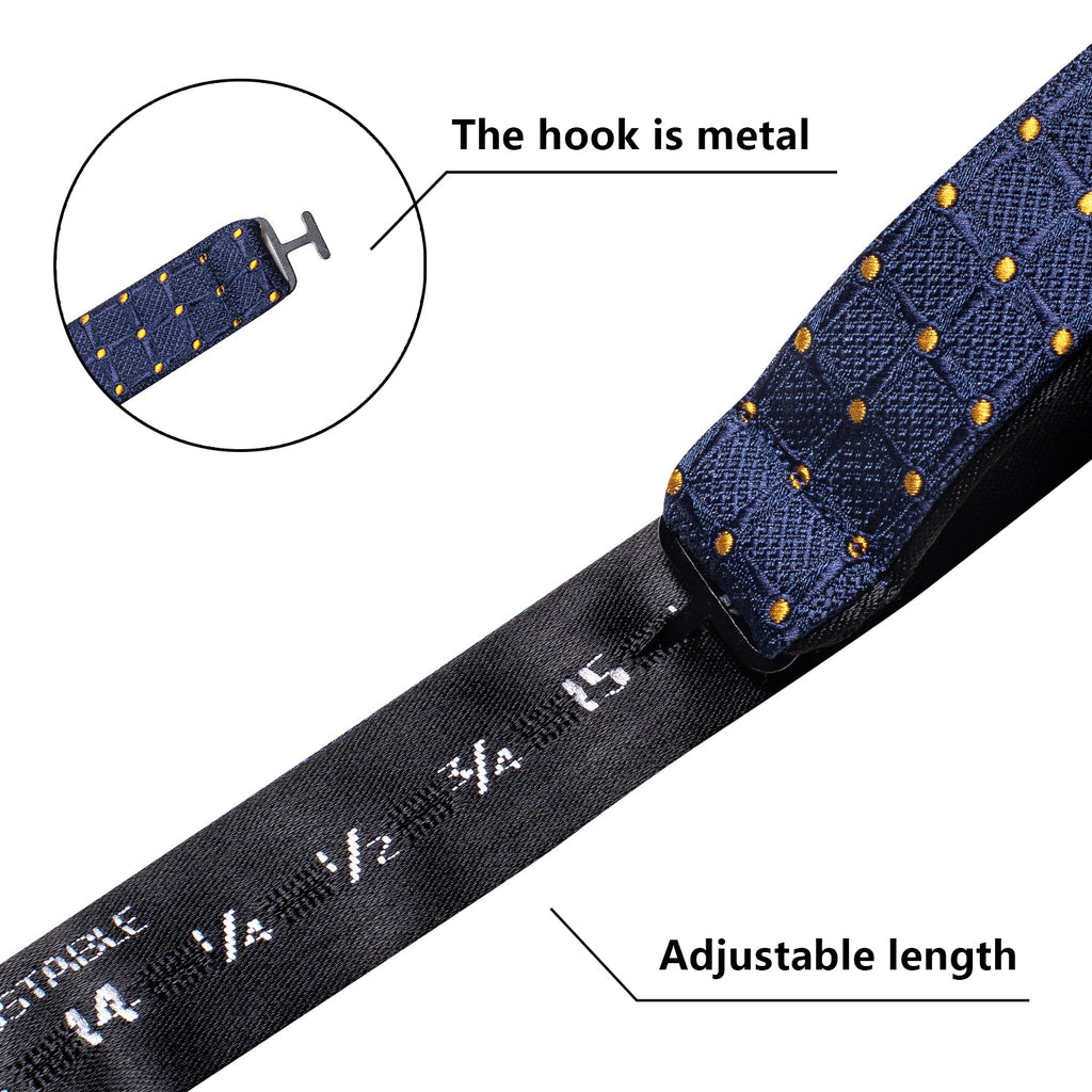 GentCrest Blue Plaid Bowtie Set - Image 5