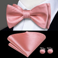 GentCrest Pink Solid Bowtie Set - Image 1