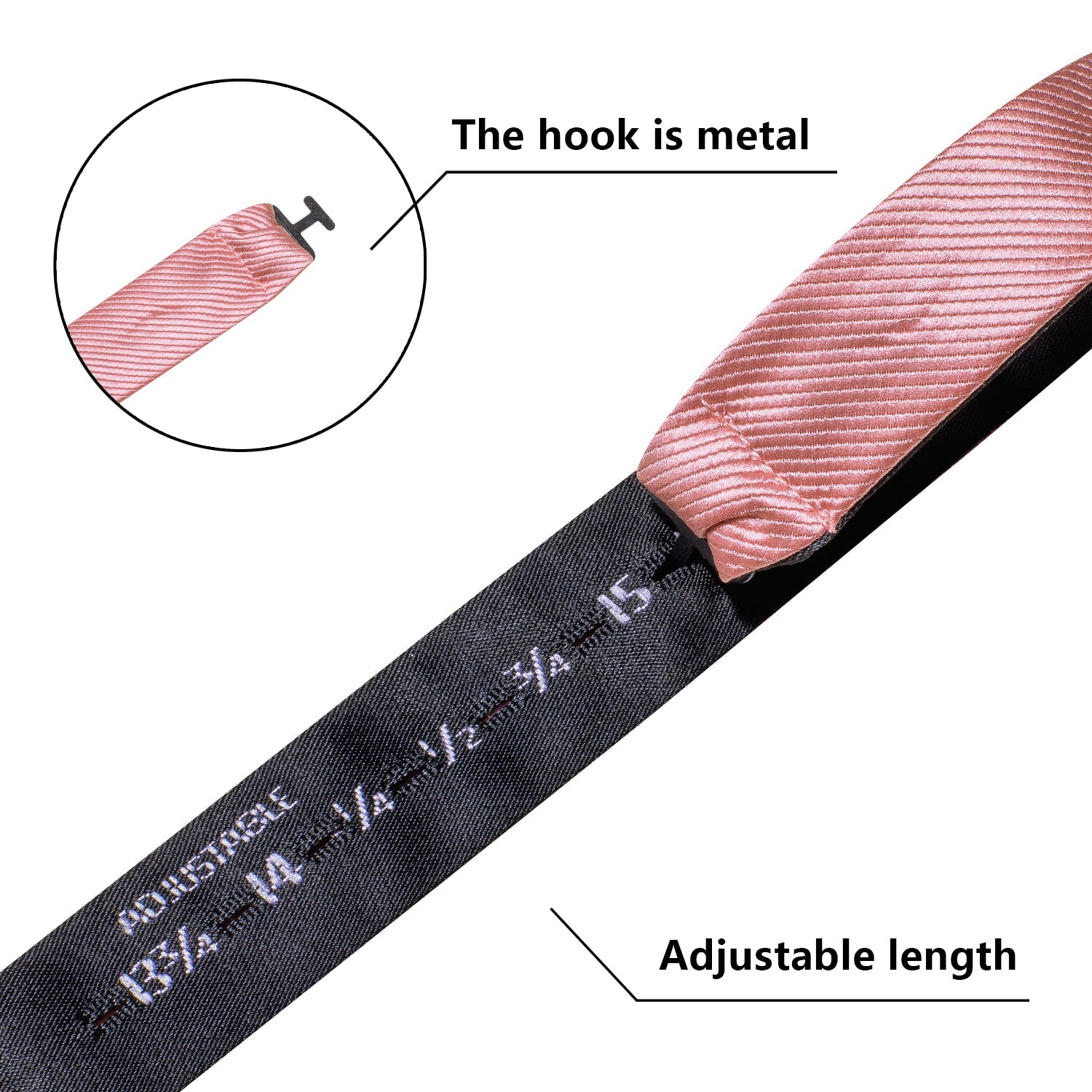 GentCrest Pink Solid Bowtie Set - Image 7