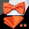 GentCrest Orange Solid Bowtie Set - Image 1