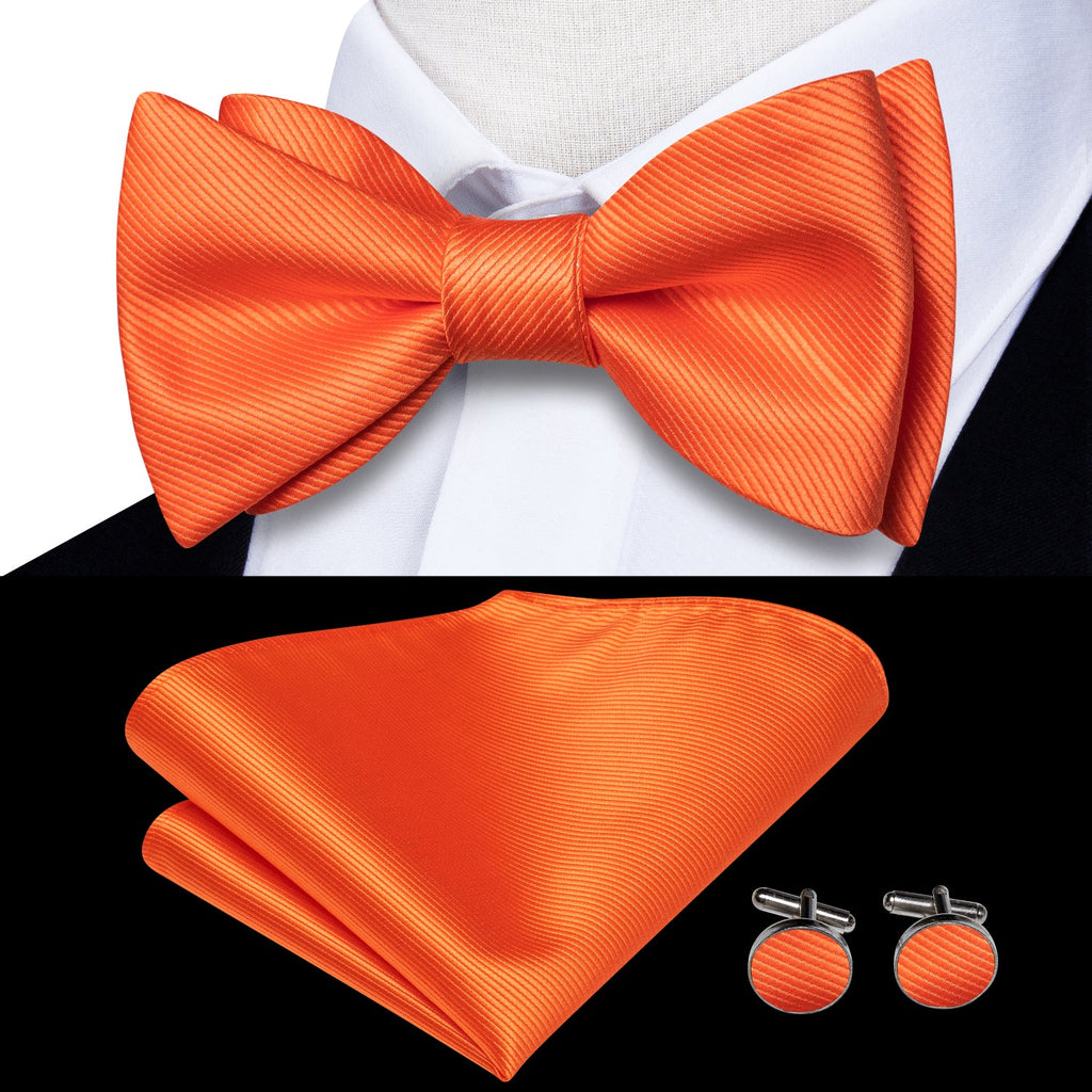 GentCrest Orange Solid Bowtie Set - Image 3