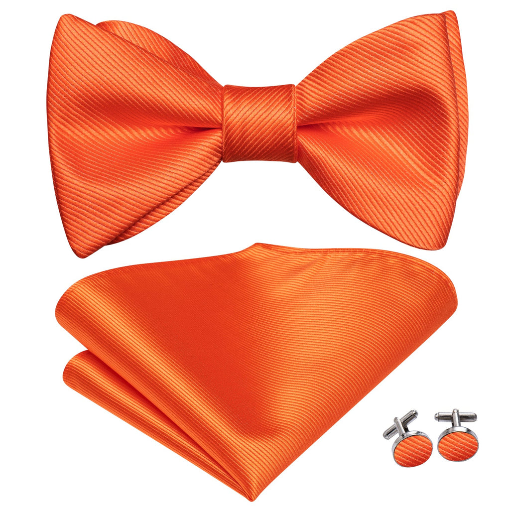 GentCrest Orange Solid Bowtie Set - Image 2