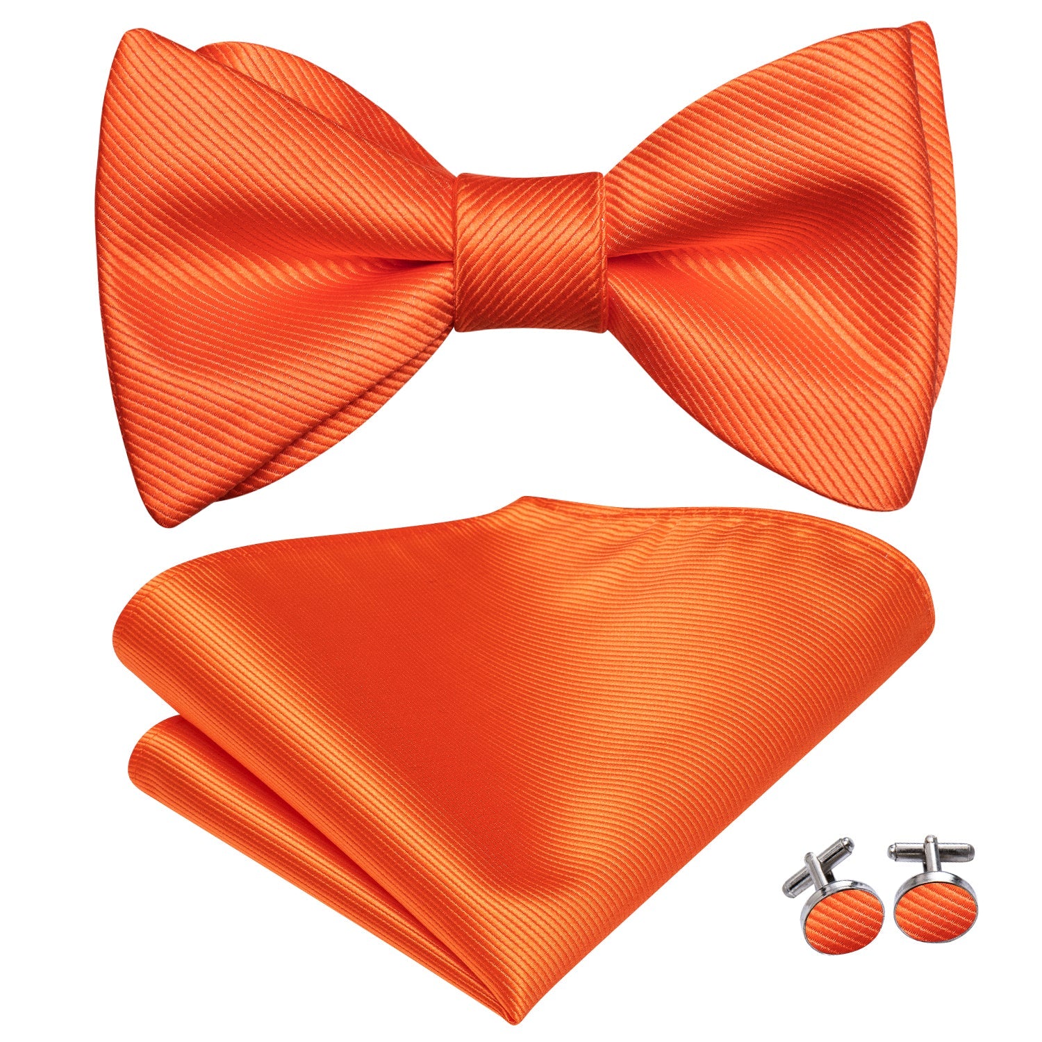 GentCrest Orange Solid Bowtie Set - Image 2