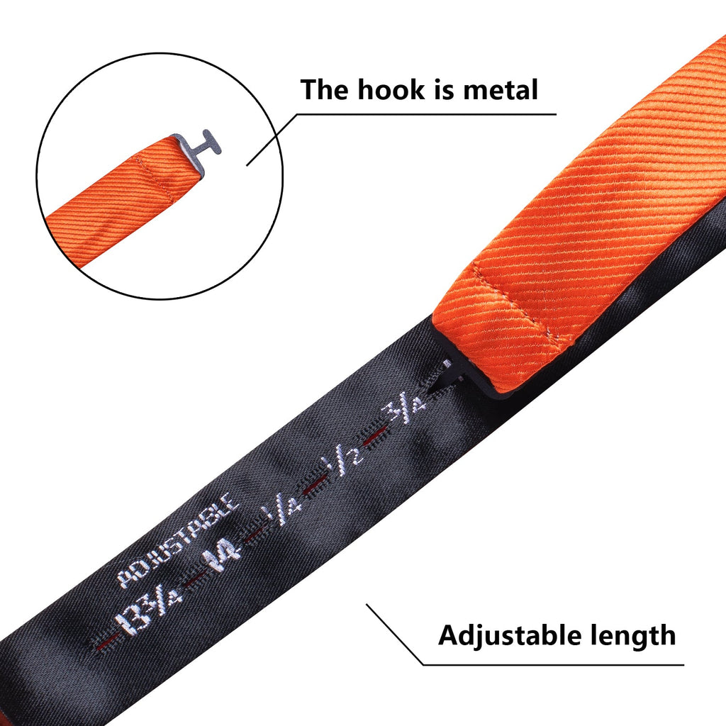 GentCrest Orange Solid Bowtie Set - Image 7